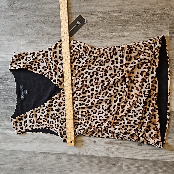INC Mesh Classic Cheetah Print Top sz Small - Picture 5 of 11